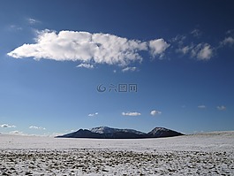 山,天空,云