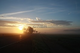 路,morgenstimmung,冷