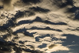 日落,天空,云