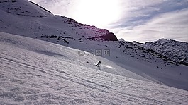 山,滑雪,太陽(yáng)