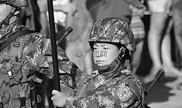 黑色和白色,字符,臉上