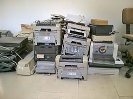 打印機,老,棄