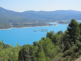 湖,法國,景觀