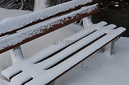 银行,雪,冬天