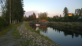 橋,晚上,反思