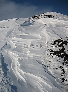 山,火山,雪