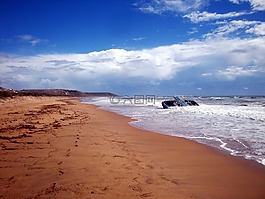 船舶,海灘,海