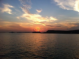 日落,葡萄牙,海灘