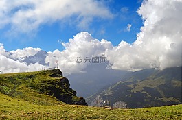 瑞士,高山,景觀