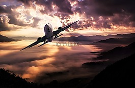 景觀,飛機(jī),云