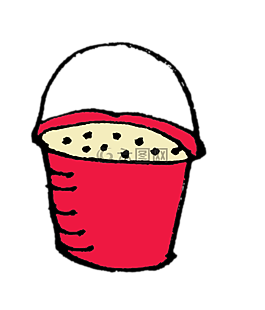桶,海,孩子