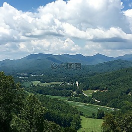 山,查看,景觀