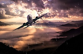 飛機(jī),飛行,景觀