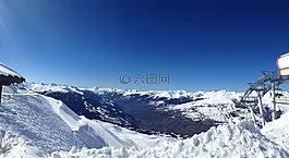 雪,滑雪,景觀