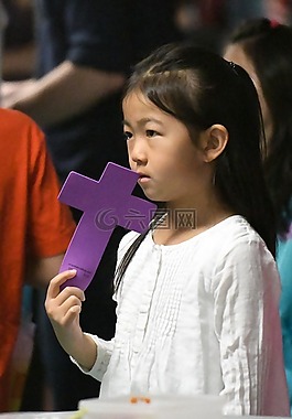 女孩,交叉,復活節(jié)