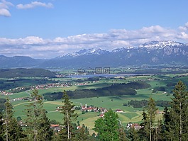 湖,山全景圖,阿爾高