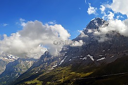 eiger 北臉,全景,高山
