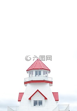 燈塔,孤立,屋頂