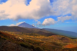 山,全景,景觀