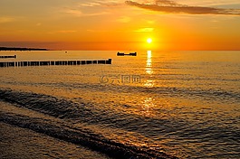 日落,波羅的海,abendstimmung