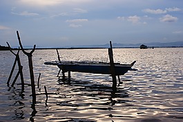 漁船,海,地平線