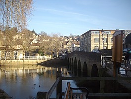 橋,河,水