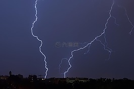 閃爍,夜,天氣