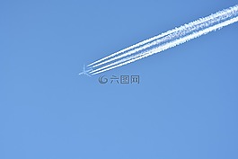 飛機(jī),軌跡,天空