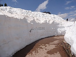 雪,银行的雪,冰川国家公园