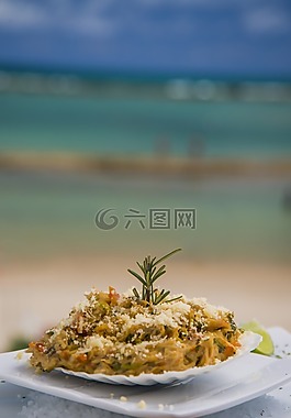 食品,錐蟹,海灘