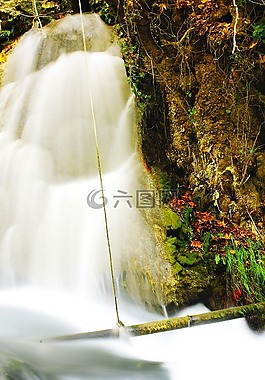 瀑布,水,河