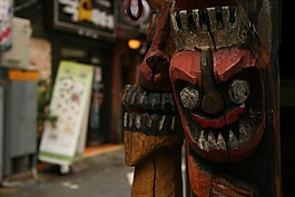 口罩,木制面具,韓國