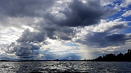 湖,云,天空