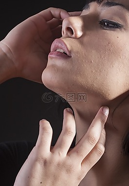 模型,婦女,手
