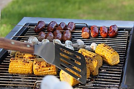 烧烤,夏天,玉米棒