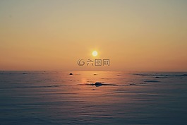 景觀,日落,太陽