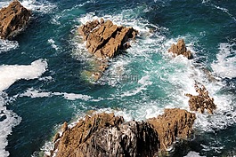 巖,海浪,泡沫