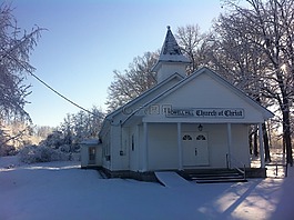教堂,雪,上午