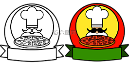 比薩,廚師,食品