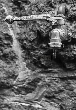 水龍頭,水,下降