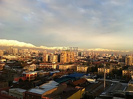 圣地亞哥,智利圣地亞哥,日落