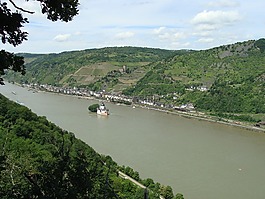 pfalzgrafenstein,堡gutenfels,莱茵河谷