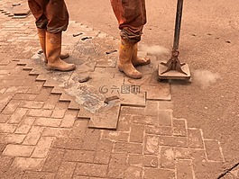 工人,土壤,橙色