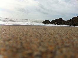 沖浪,石,海洋