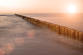 太陽,日落,海