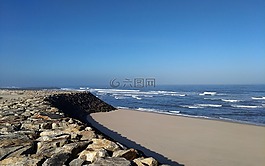 海灘,mar,巖