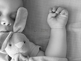 黑白色,嬰兒,小的孩子