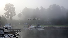 船,天空,河