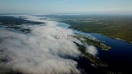 船,天空,河