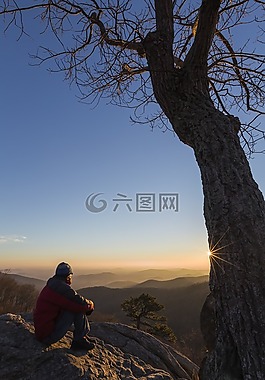 遠足,日出,冒險